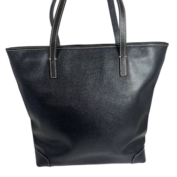 Dooney Bourke Black Saffiano Leather Large Travel Weekender Everyday Tote Bag - Picture 4 of 14